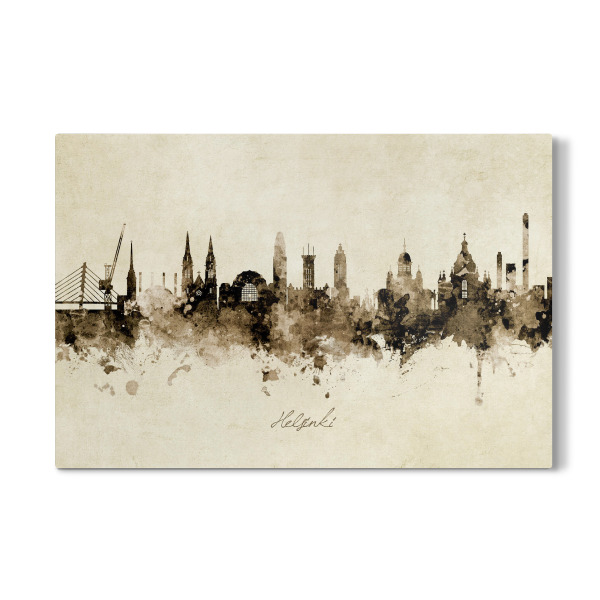 Galerie-Print "Helsinki Finland Skyline Sepia" 30x20 cm artboxONE