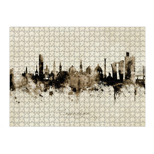 artboxONE Puzzle "Copenhagen Denmark Skyline sepia" artboxONE - Städte / København