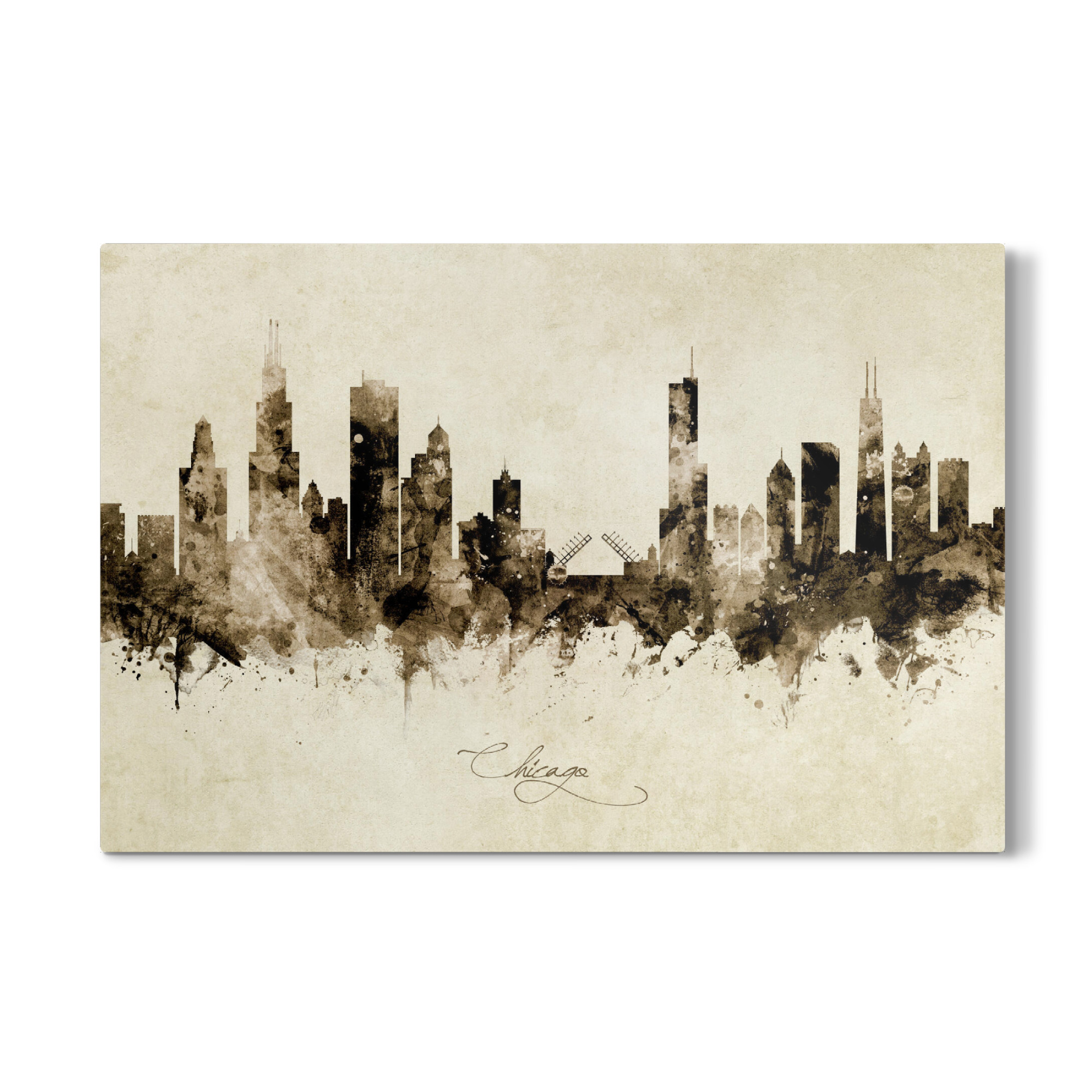Galerie-Print "Chicago Illinois Skyline sepia" 30x20 cm artboxONE