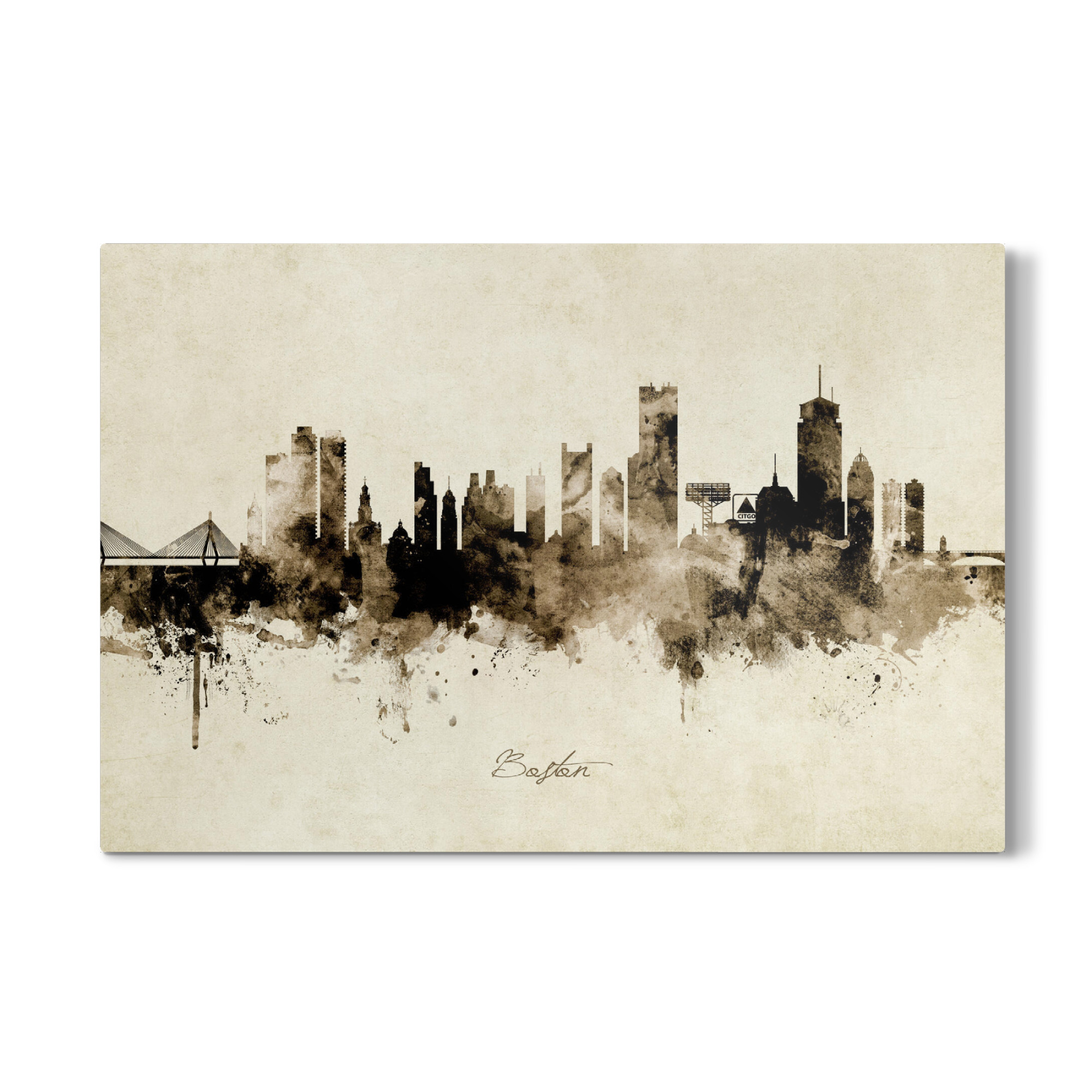 Galerie-Print "Boston Massachusetts Skyline sepia" 30x20 cm artboxONE