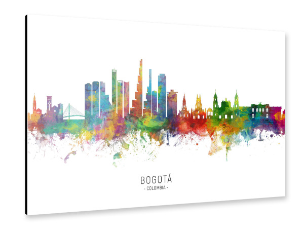 Alu-Dibond "Bogotá Colombia Skyline txt" 30x20 cm artboxONE