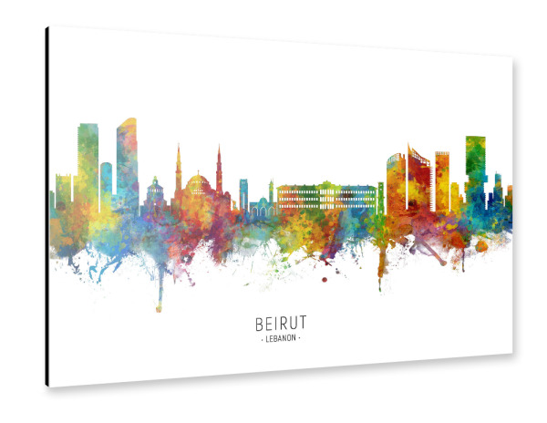 Alu-Dibond "Beirut Lebanon Skyline txt" 30x20 cm artboxONE