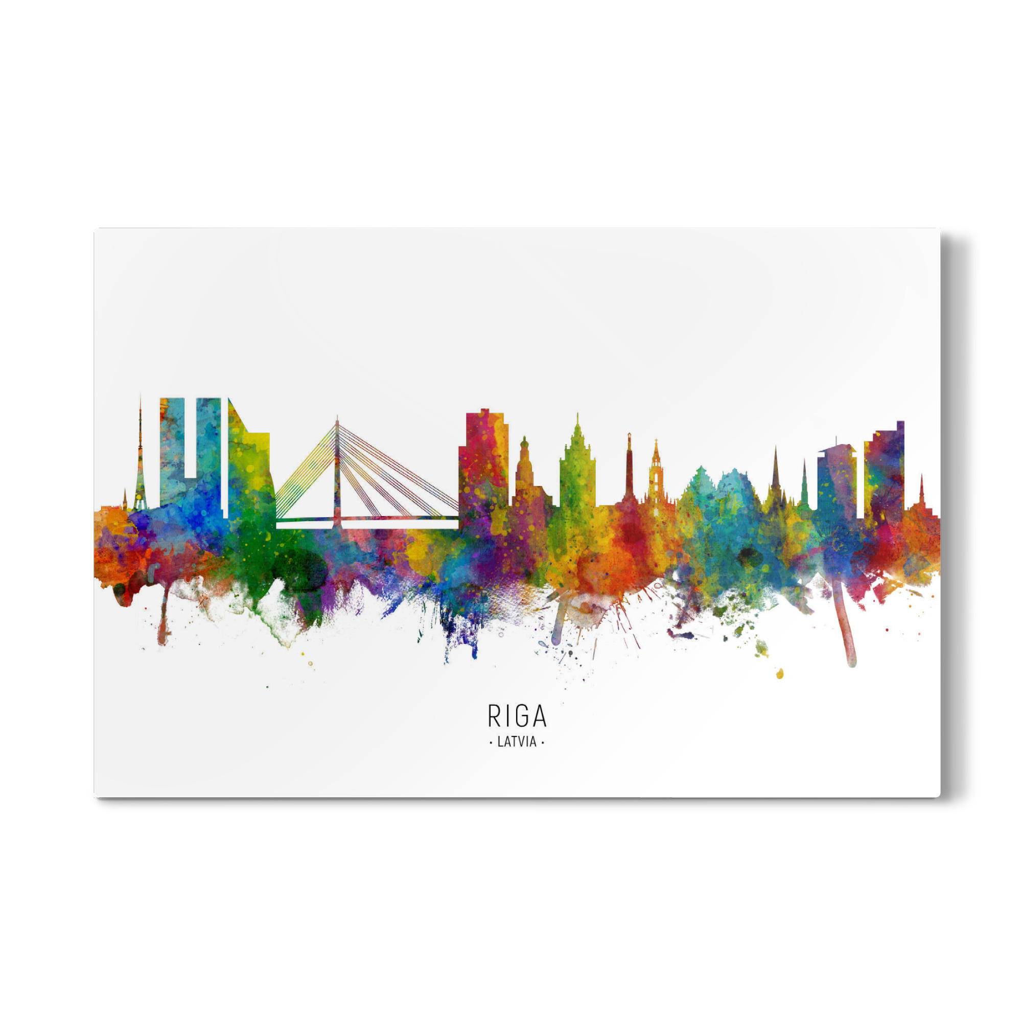 Galerie-Print "Riga Latvia Skyline txt" 30x20 cm artboxONE