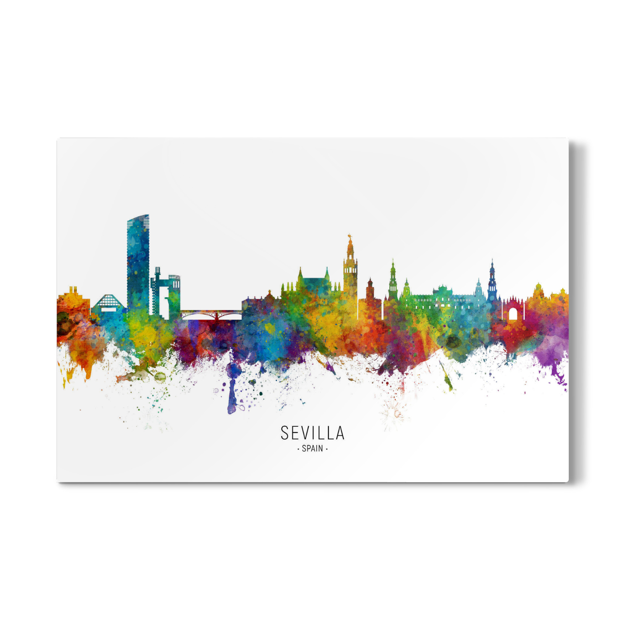 Galerie-Print "Sevilla Spain Skyline txt" 75x50 cm artboxONE
