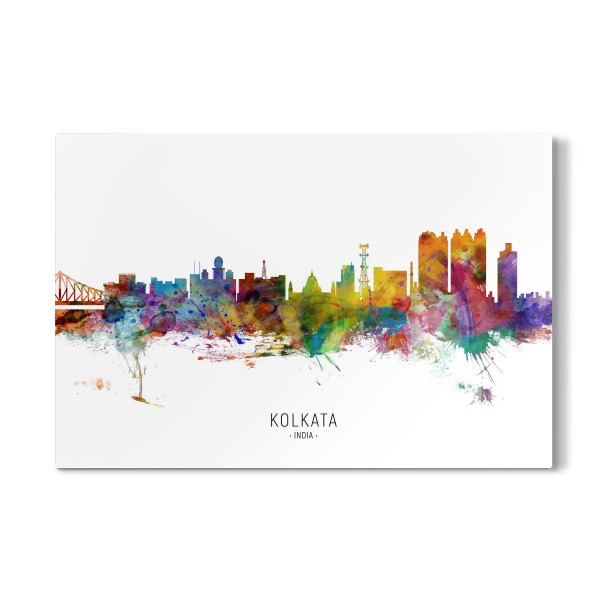 Galerie-Print "Kolkata India Skyline txt" 30x20 cm artboxONE