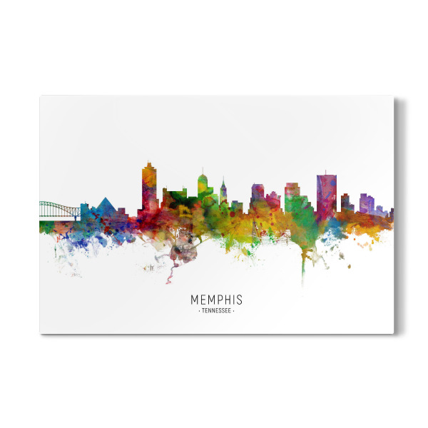 Galerie-Print "Memphis Tennessee Skyline txt" 30x20 cm artboxONE
