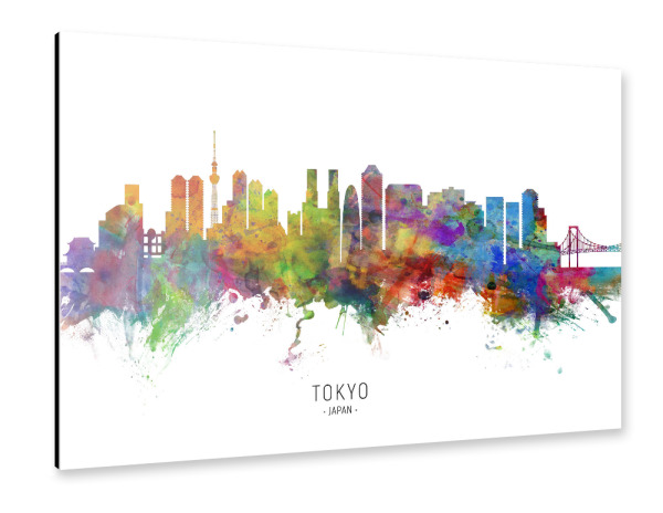Alu-Dibond "Tokyo Japan Skyline txt" 30x20 cm artboxONE