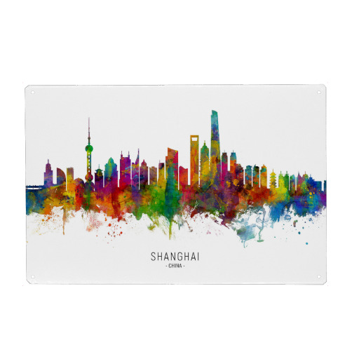 Shanghai China Skyline txt
