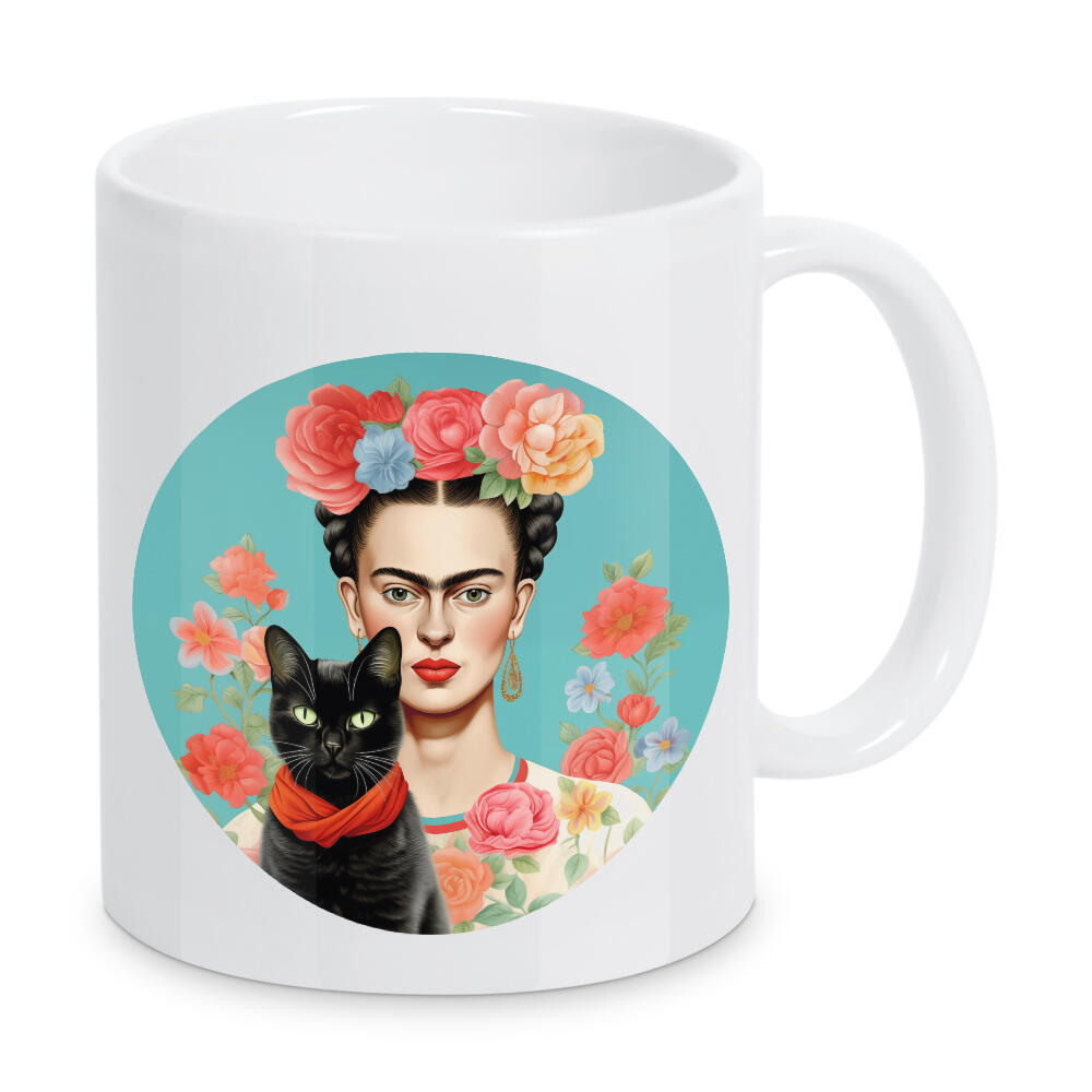 Tasse "Fridas Katzenliebe" artboxONE - Floral,Tiere,Menschen