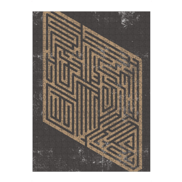 artboxONE Puzzle "Golden Maze" artboxONE - Abstrakt - Gold,Maze,Architecture,Abstract,Pattern,Line,Minimal,Scandinavian - Bild gold