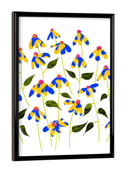Poster mit schwarzem Rahmen "Touched By Love" artboxONE - Floral