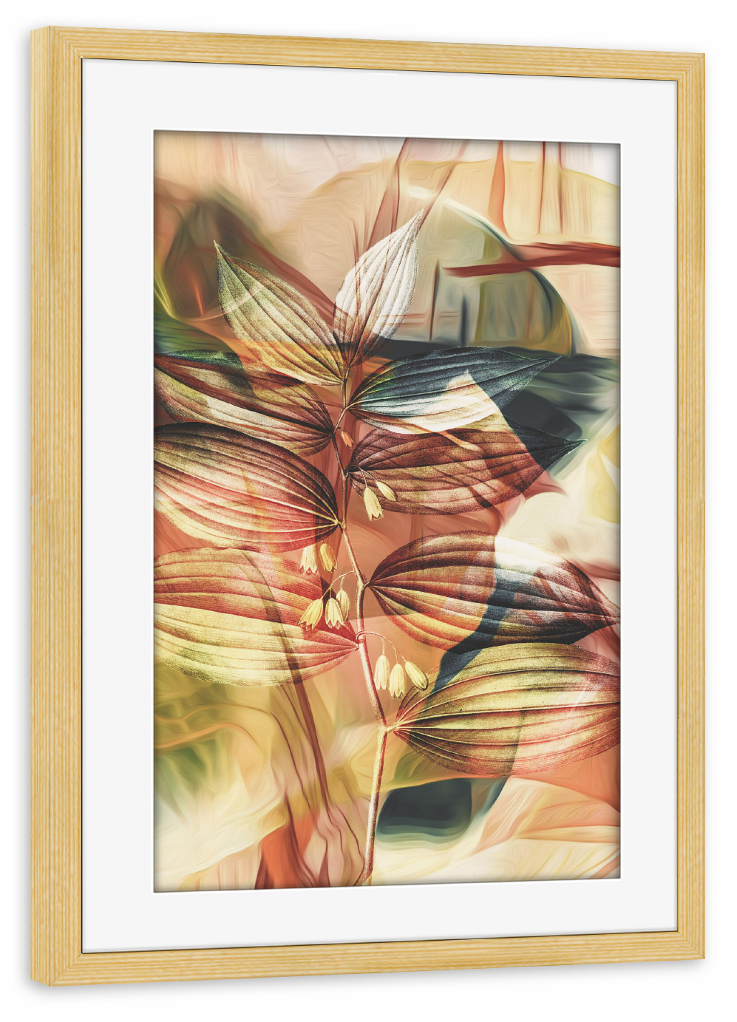 Poster mit Rahmen kiefer "Colors tas" artboxONE - Floral,Abstrakt