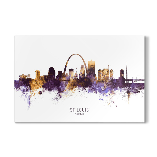 Galerie-Print "St Louis Skyline PurpleGold" 30x20 cm artboxONE