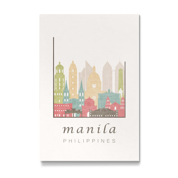 Galerie-Print "Manila skyline pastel" 30x20 cm artboxONE