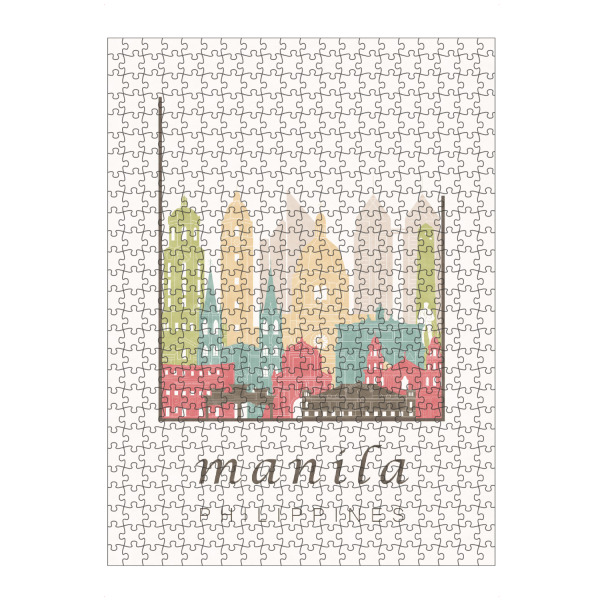 artboxONE Puzzle "Manila skyline pastel" artboxONE - Städte,Kartografie - Manila,Philippines,Philippinen,Skyline,Cityscape,Travel - Bild manila