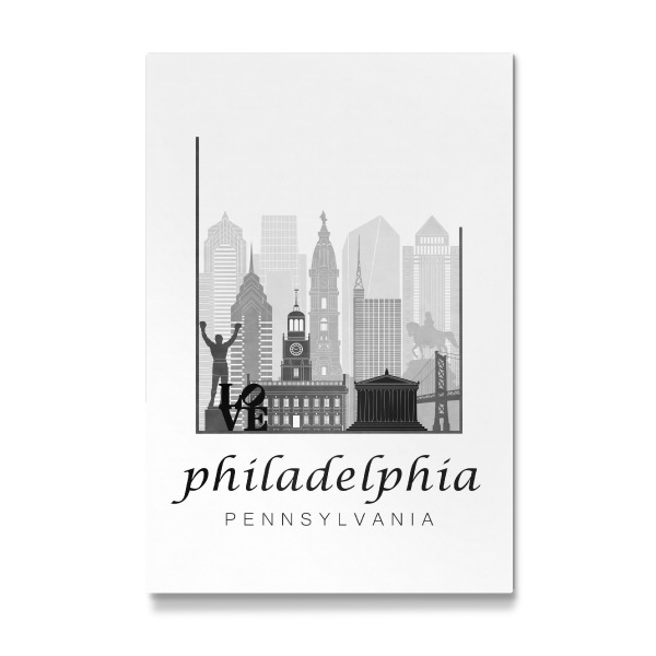 Galerie-Print "Philadelphia skyline black & white" 30x20 cm artboxONE