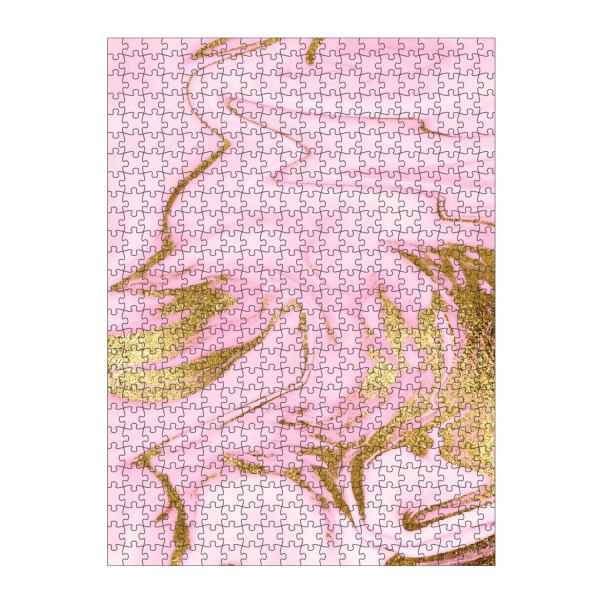 Puzzle Ravensburger "Liquid Gold Pink Marble Texture" artboxONE - Abstrakt,Für Mama,Marmor - Agate,Gemstone,Abstract,Marmor,Marble,Color,Gold,Pink