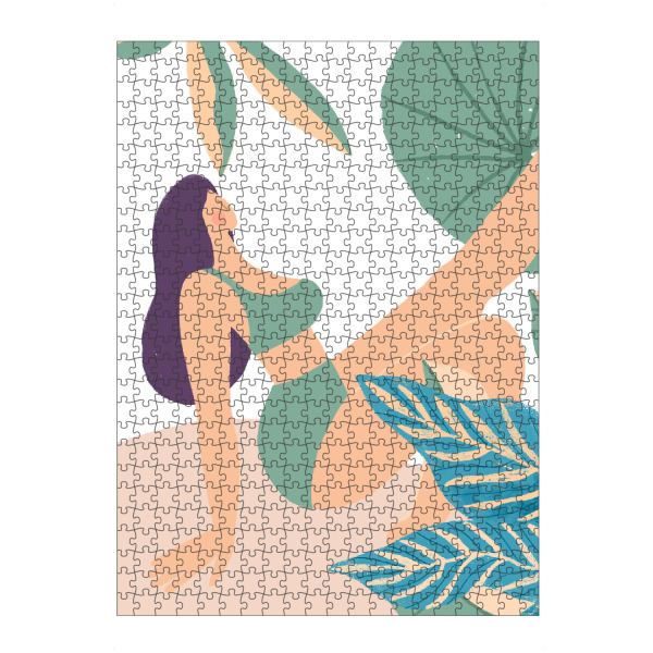 Puzzle Ravensburger "Girl at Summer Beach" artboxONE - Fashion,Für Mama - Woman,Beach,Summer - Bild woman