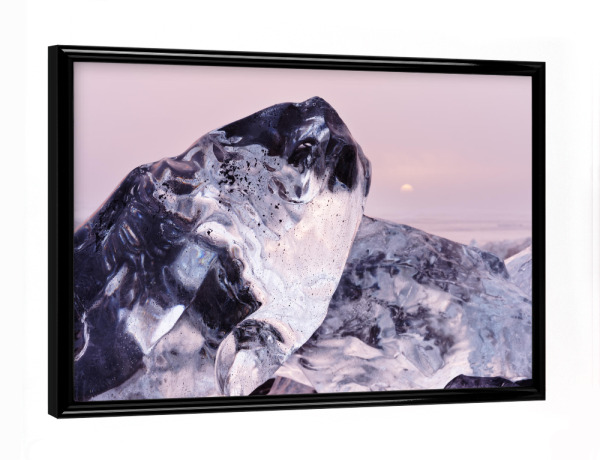 Poster mit schwarzem Rahmen "Eisblöcke im Abendlicht" artboxONE - Natur,Reise,Reise / Strand und Meer