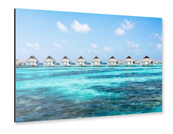 Alu-Dibond "Blaue Lagune - Malediven" 30x20 cm artboxONE