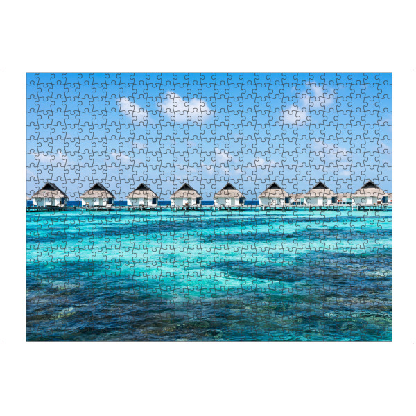 Puzzle Ravensburger "Blaue Lagune - Malediven" artboxONE - Natur,Reise,Reise / Strand und Meer