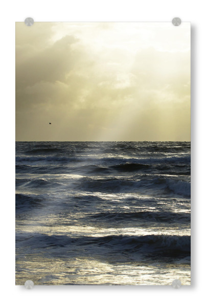 Acrylglasbild "Skagerrak" artboxONE - Natur,Reise - Wellen,Meer,Brandung,Wolken,Strand,Wetter,Sonne,Sky,Naturgewalt