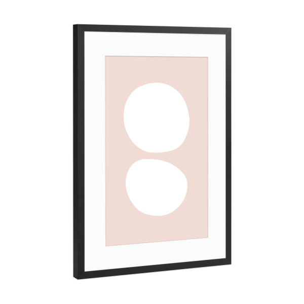 Poster mit Rahmen Schwarz (Metallic) "Joli day" artboxONE - Abstrakt,Geometrie