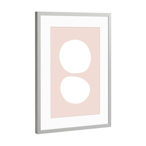 Poster mit Rahmen Silber "Joli day" artboxONE - Abstrakt,Geometrie