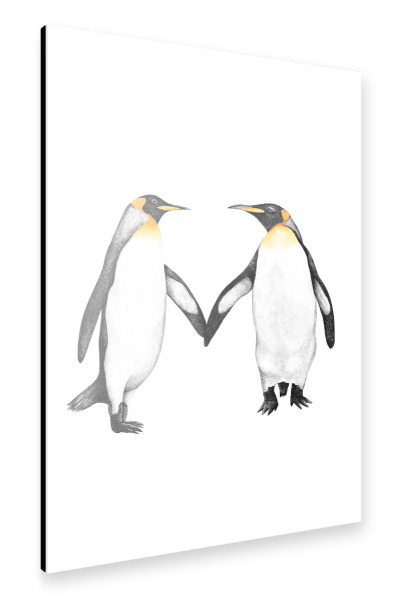 Alu-Dibond "Royal Penguins" 30x20 cm artboxONE