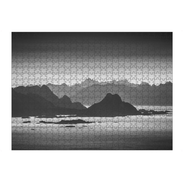 artboxONE Puzzle "Lofoten monochrome" artboxONE - Natur,Schwarzweiß - Lofoten,Nordnorwegen,Bergketten - Bild lofoten