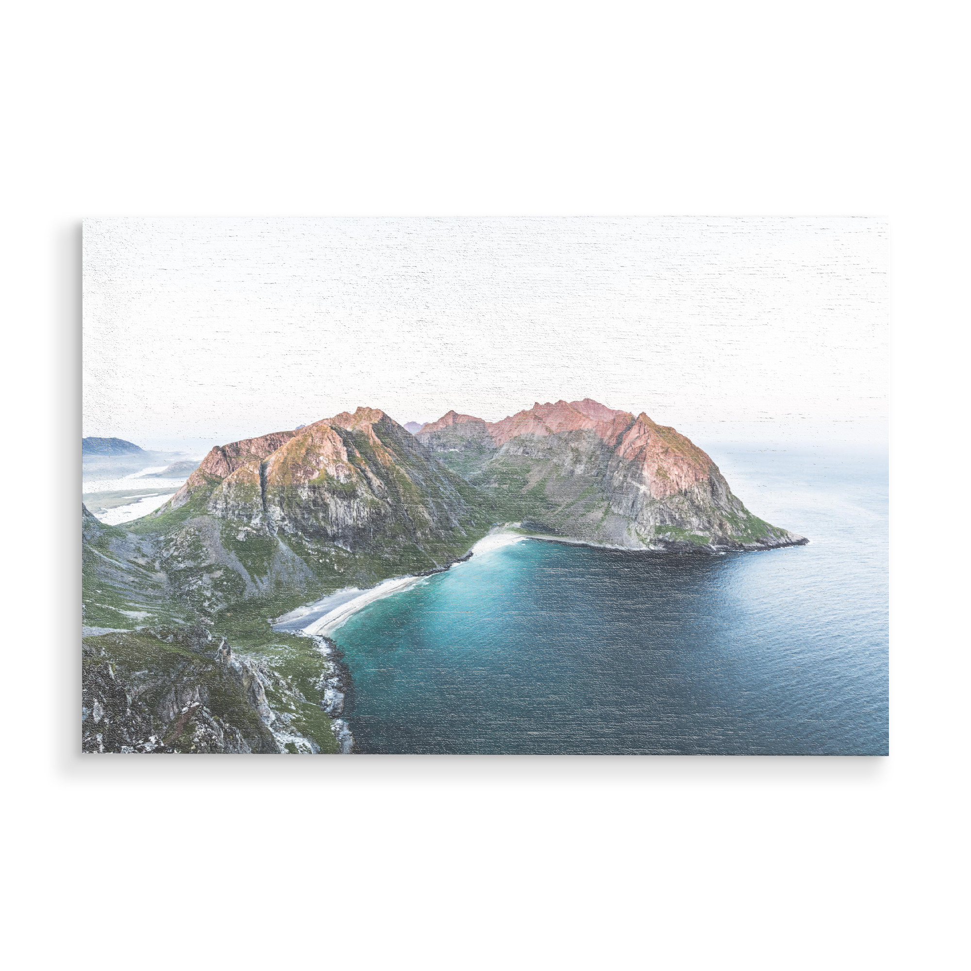 Holzbild "Hidden Beaches" artboxONE - Reise / Strand und Meer - Lofoten,Strand,Norwegen