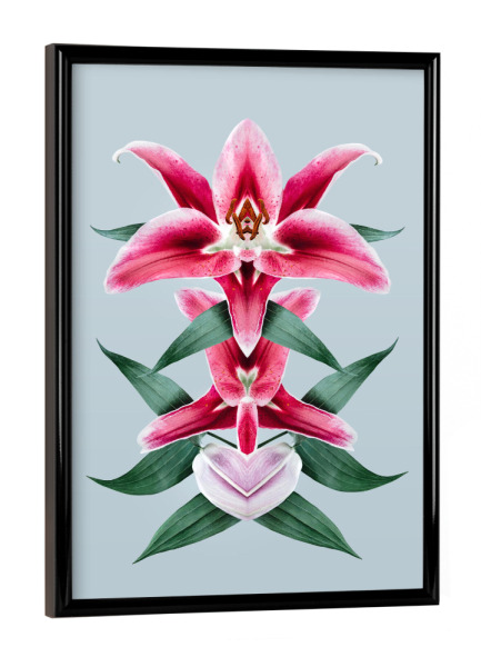 Poster mit schwarzem Rahmen "Flower Caleidoscope" artboxONE - Floral