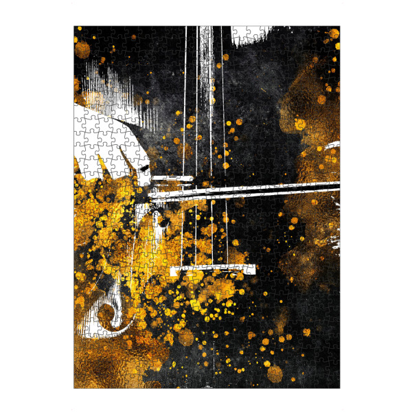Puzzle Ravensburger "Violin art" artboxONE - Musik - Music,Instrument,Violin,String,Gold,Black,Violins,Violine,Violinist,Violino - Bild music