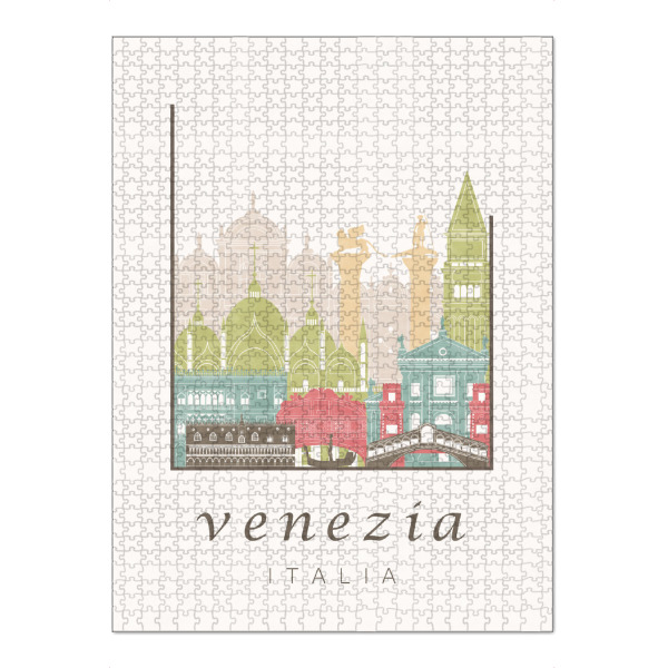 Puzzle Ravensburger "Venice pastel skyline" artboxONE - Städte / Venedig,Kartografie