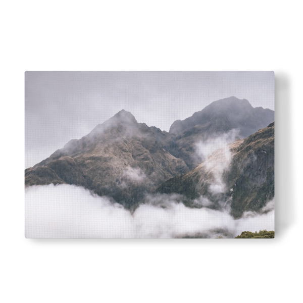 Leinwandbild "Fiordlands" artboxONE - Natur,Reise - Berge,Nebel,Mystisch,Stimmung,Wolken,Gebirge,Neuseeland,Natur,Landschaft,Reise,Wald,Wanderlust
