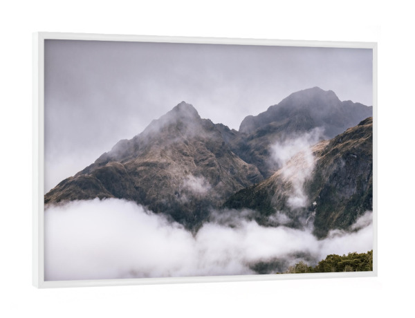 Poster mit weißem Rahmen "Fiordlands" artboxONE - Natur,Reise