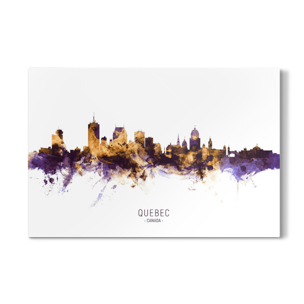 Galerie-Print "Quebec Canada Skyline PurpleGold" 30x20 cm artboxONE