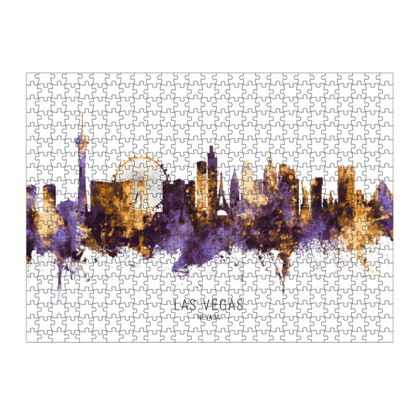 Puzzle Ravensburger "Las Vegas Skyline PurpleGold" artboxONE - Städte / Las Vegas
