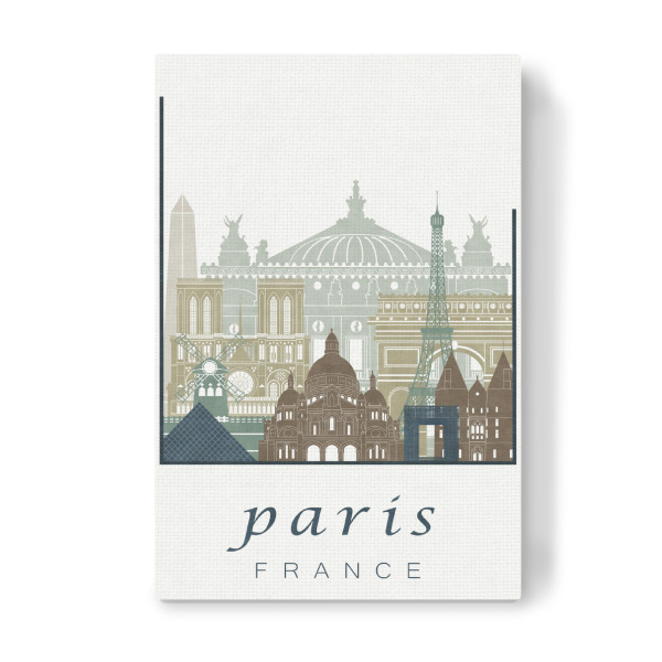 Leinwandbild "Paris skyline light blue" artboxONE - Städte / Paris - Paris,France,Frankreich,Skyline,Cityscape,Travel,City