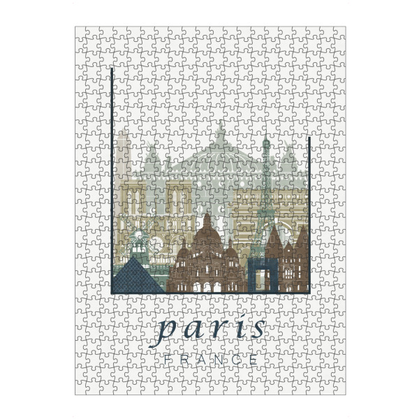 Puzzle Ravensburger "Paris skyline light blue" artboxONE - Städte / Paris - Paris,France,Frankreich,Skyline,Cityscape,Travel,City - Bild paris