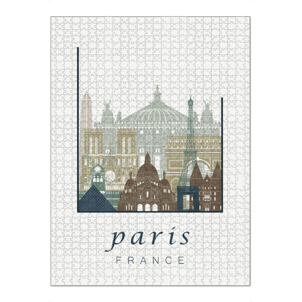 Puzzle Ravensburger "Paris skyline light blue" artboxONE - Städte / Paris - Paris,France,Frankreich,Skyline,Cityscape,Travel,City - Bild paris