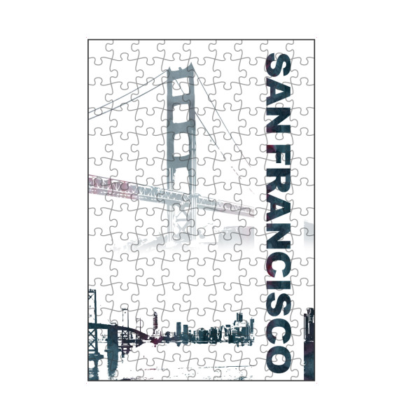 artboxONE Puzzle "San Francisco & Golden Gate Bridge" artboxONE - Schwarzweiß,Architektur,Städte / San Francisco
