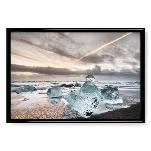 Island - Eisblöcke am Strand Island - Eisblöcke am Strand