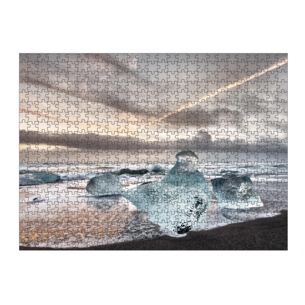 artboxONE Puzzle "Island - Eisblöcke am Strand" artboxONE - Natur,Reise,Reise / Strand und Meer