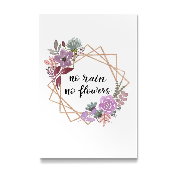 Galerie-Print "No Rain No Flowers Handlettering" 30x20 cm artboxONE