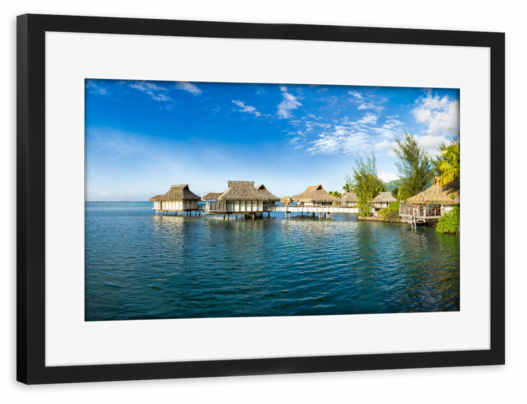 Poster mit Rahmen schwarz "Urlaub in der Südsee" artboxONE - Reise,Reise / Strand und Meer