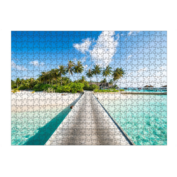 Puzzle Ravensburger "Insel auf den Malediven" artboxONE - Reise,Reise / Strand und Meer,Buchstaben / M