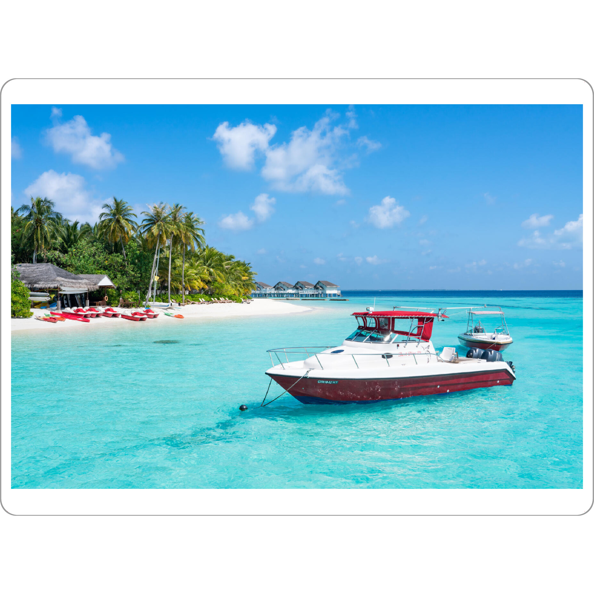 Tischset "Traumurlaub auf den Malediven" artboxONE - Reise / Strand und Meer,Reise / Afrika,Buchstaben / M