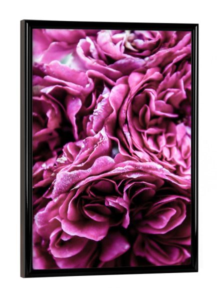 Poster mit schwarzem Rahmen "Deep Pink Floral Flowers" artboxONE - Natur,Floral,Liebe
