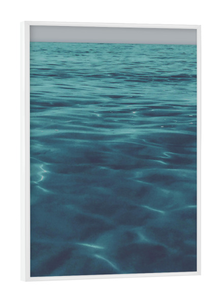 Poster mit weißem Rahmen "Deep Blue Ocean View" artboxONE - Natur,Reise - Ocean,Blue,Beach,Travel